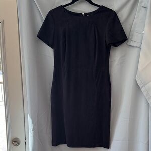 Katherine Barclay Classic Faux Suede Black dress size 10
